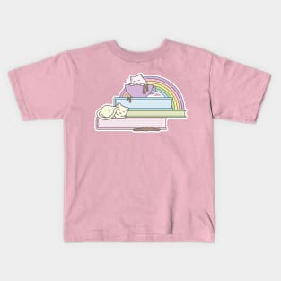 Books, Cats, Coffee Kids T-Shirt